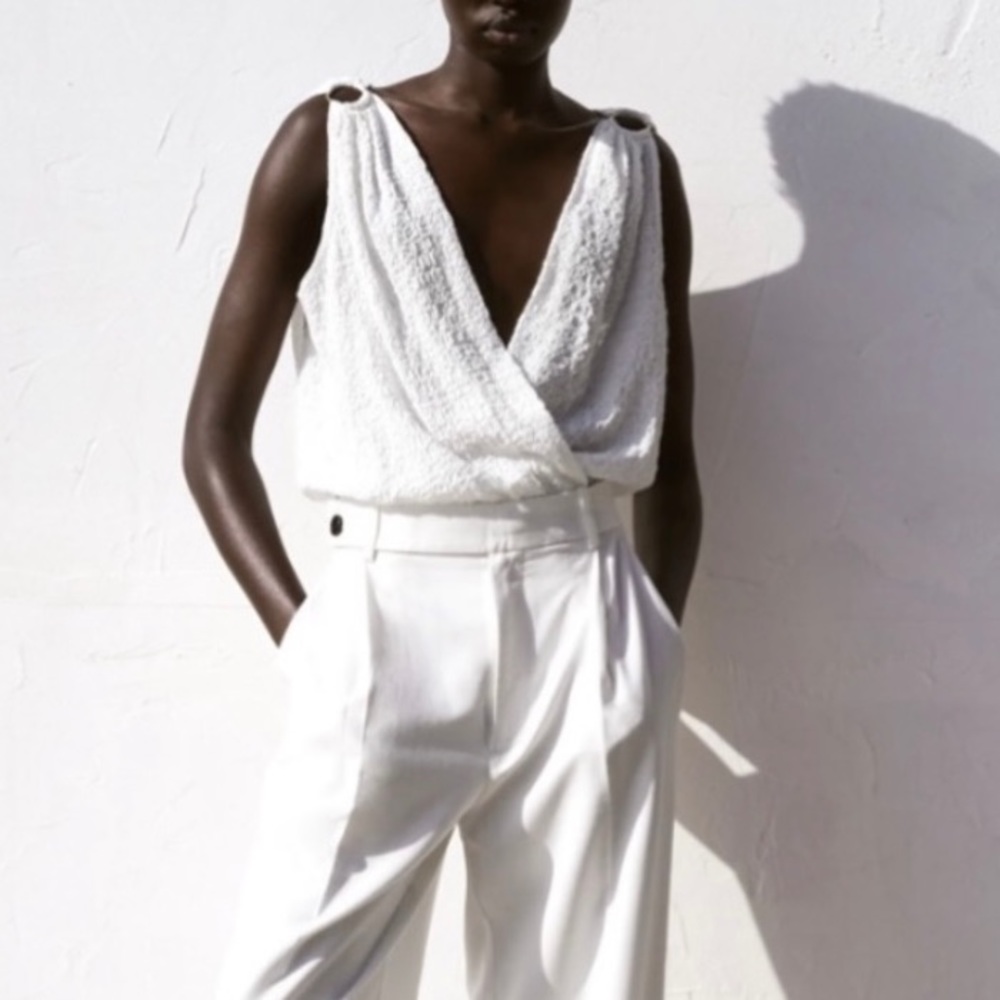 Zara white bodysuit
